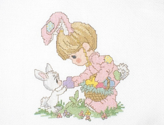 십자수 완성작품(원단상태)-Gloria & Pat SOME BUNNY/10284
