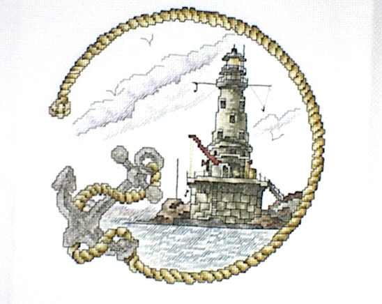 십자수 완성작품(원단상태)-ROCK OF AGES LIGHTHOUSE/10330
