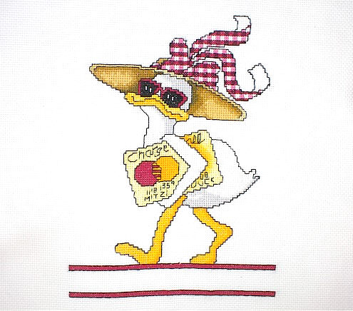 십자수 완성작품(원단상태)-MAIL DUCK/10331