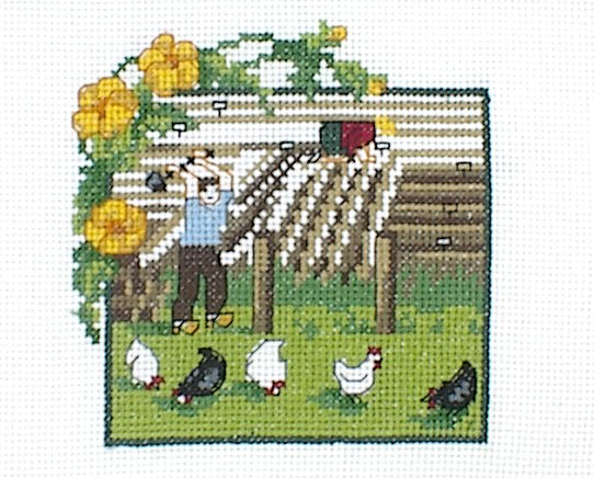 십자수 완성작품(원단상태)-APRIL/10338