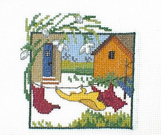 십자수 완성작품(원단상태)-MARCH/10341