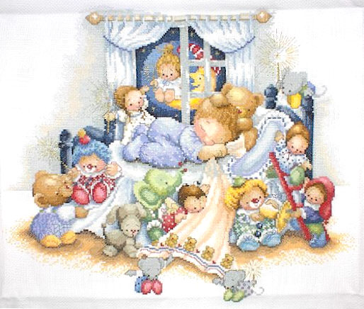 십자수 완성작품(원단상태)-SWEET DREAMS/10369