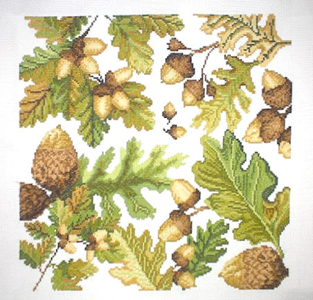 십자수 완성작품(원단상태)-ACORN/10511