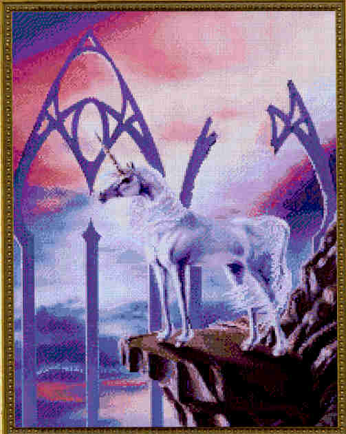 십자수도안책 명화 Kustom Krafts/ CALL OF THE UNICORN-NNT040(CHART PACK)