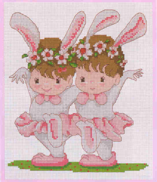 외국 십자수패키지 PINN/ BALLET BUNNY/08-I/008144