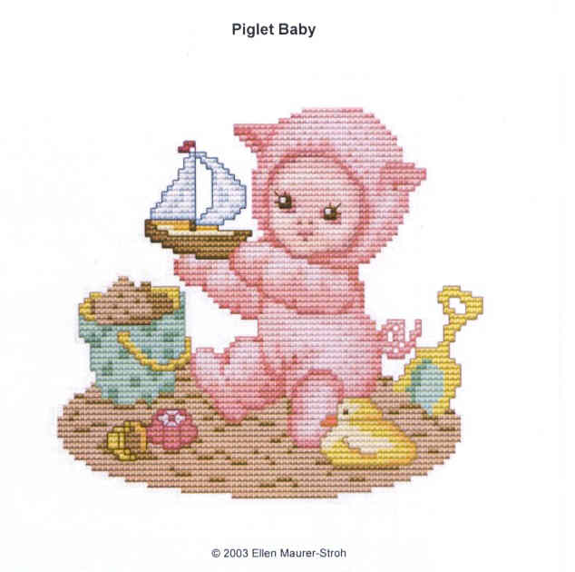 십자수도안책 Ellen Maurer/ PIGLET BABY-번호없슴-EMB001