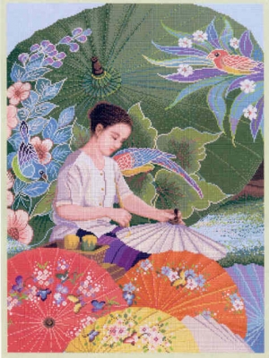 십자수도안책 PINN/ THAI PARASOL PAINTING-LE-TD19