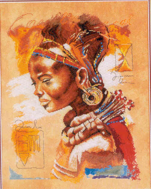외국 십자수패키지 Lanarte/AFRICAN WOMAN-34758