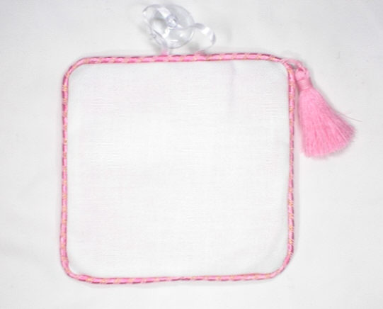 잠시주차-28카운트White-정사각-핑크색술/11438