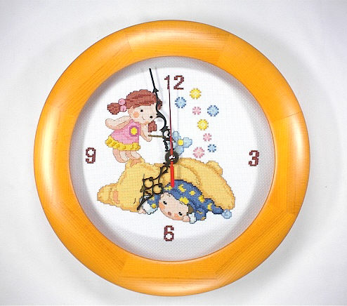 십자수 완성품 시계-300B-아이의꿈/11445