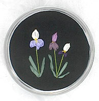 리본자수컵받침 패키지-아이리스-C003