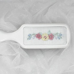 리본자수머리빗 패키지-웨딩장미-D003