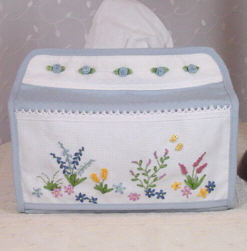 리본자수티슈케이스 패키지-WILDFLOWER-H003