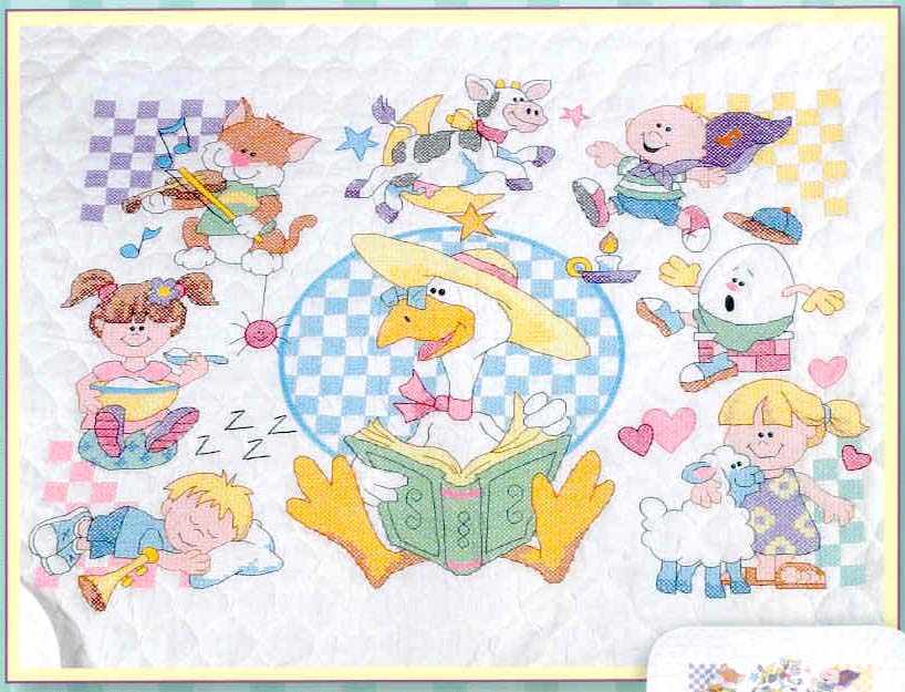 외국 십자수패키지 Dimensions/ 아기이불 RHYMES OF MOTHER GOOSE-72815