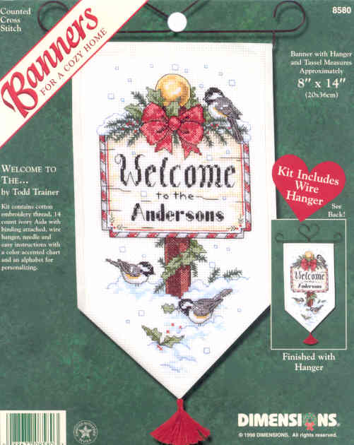 외국 십자수패키지 Dimensions/옷걸이 WELCOME TO-8580