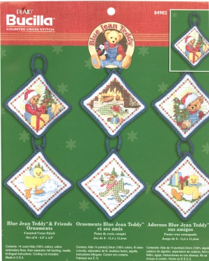 외국 십자수패키지 Dimensions/ 오너먼트 BLUE JEAN TEDDY & FRIENDS-84902