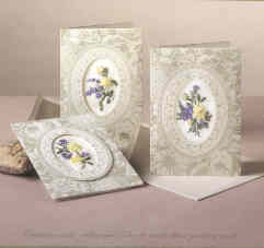 리본자수 카드 FLORAL ENGRAVING-43343