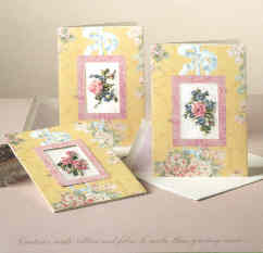 리본자수 카드 FLORAL GARLANDS-43344