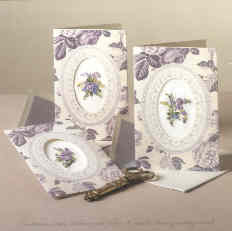 리본자수 카드 패키지 TRELLIS ROSE-43407