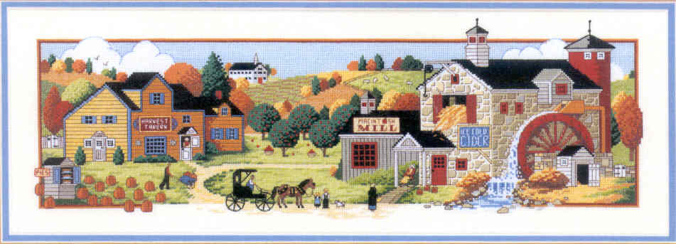 십자수 완성작품(원단상태)-MACINTOSH MILL/12811