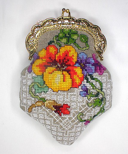 십자수패키지 실없는 동전지갑 FLOWERS AND LACE-12817