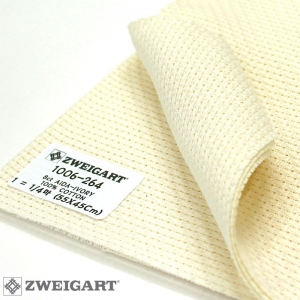 쯔바이 자수원단 8카운트-AIDA-IVORY/1006-264