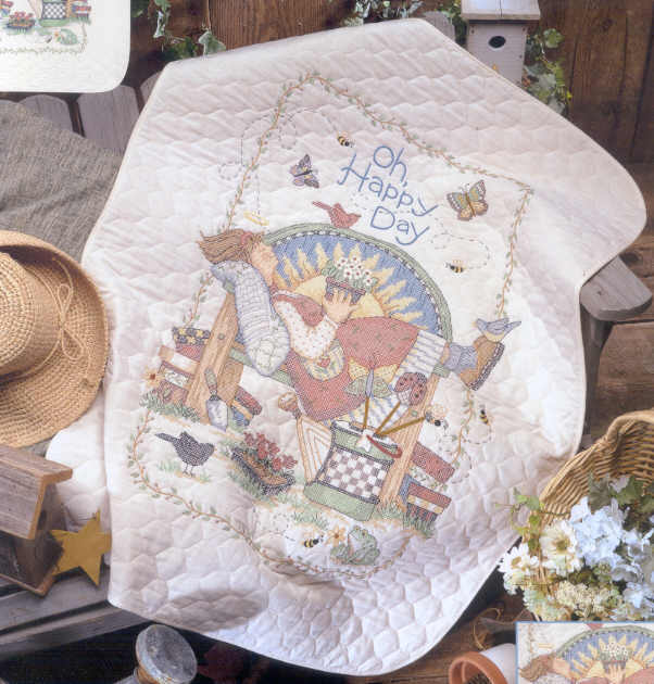 십자수 완성작품-아기이불 SUNNY DAYS ANGEL/13213