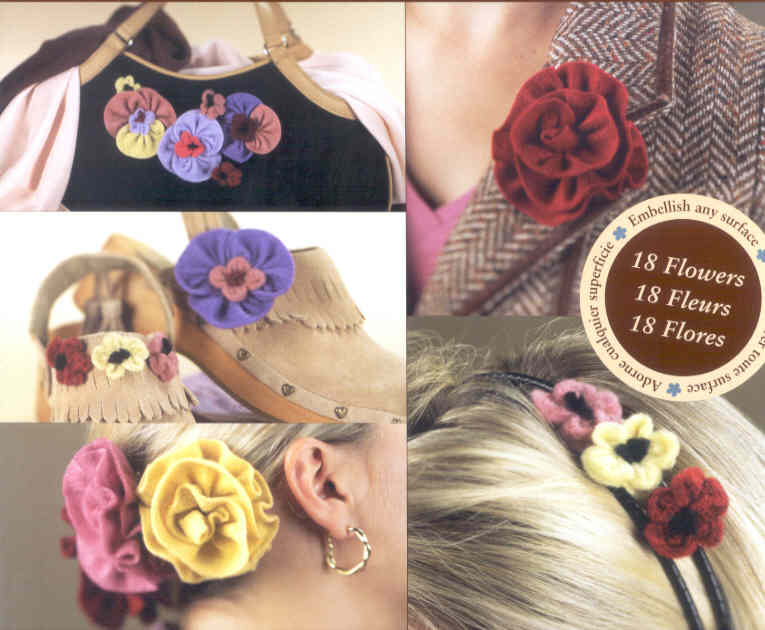 Bucilla 펠트 패키지/ ROSE & PANSY DECORATIVE FLOWER(18개세트)-85085
