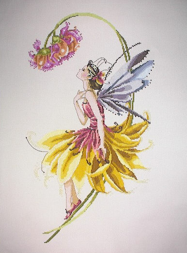 십자수 완성작품(원단상태)-PETAL FAIRY/13588