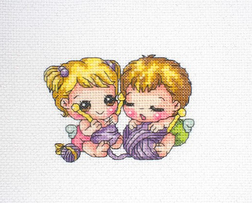 십자수 완성작품(원단상태)-작은쿠션용, 잠시주차쿠션용-내마음이야/13640