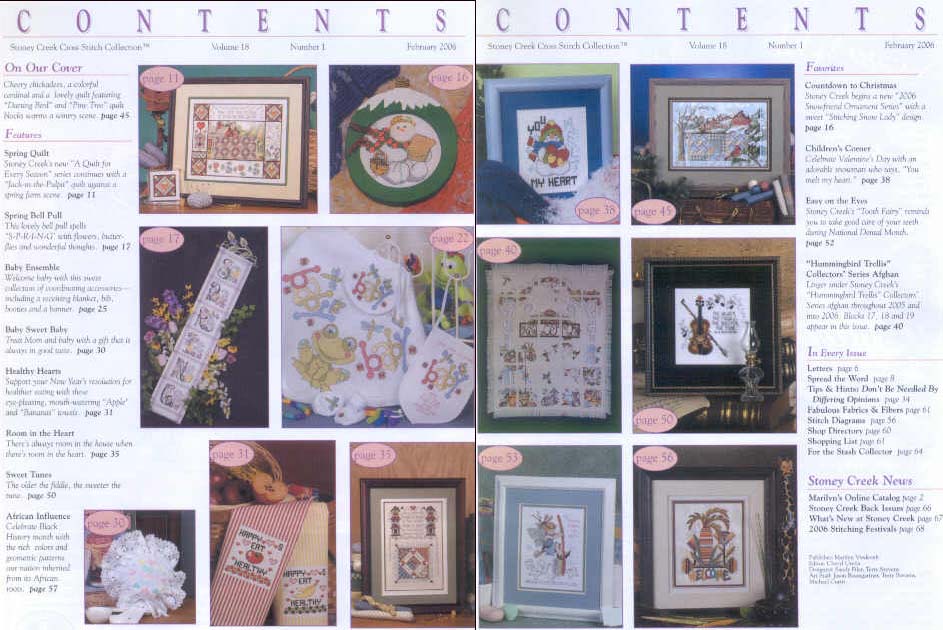 십자수잡지 STONEY CREEK-FEBRUARY 2006