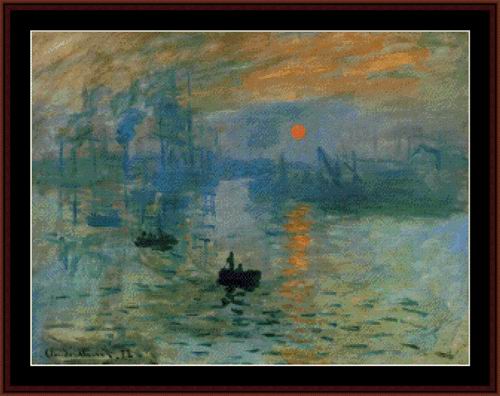 십자수도안책 명화 Collectibles/ MONET-IMPRESSION, SUNRISE/MO-52