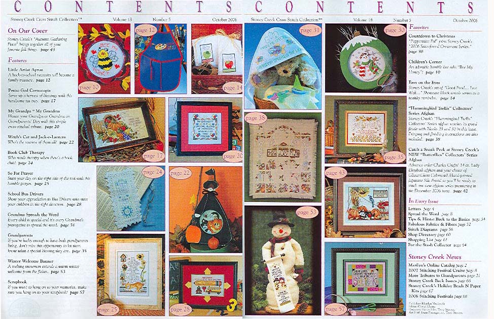 십자수잡지 STONEY CREEK-OCTOBER 2006