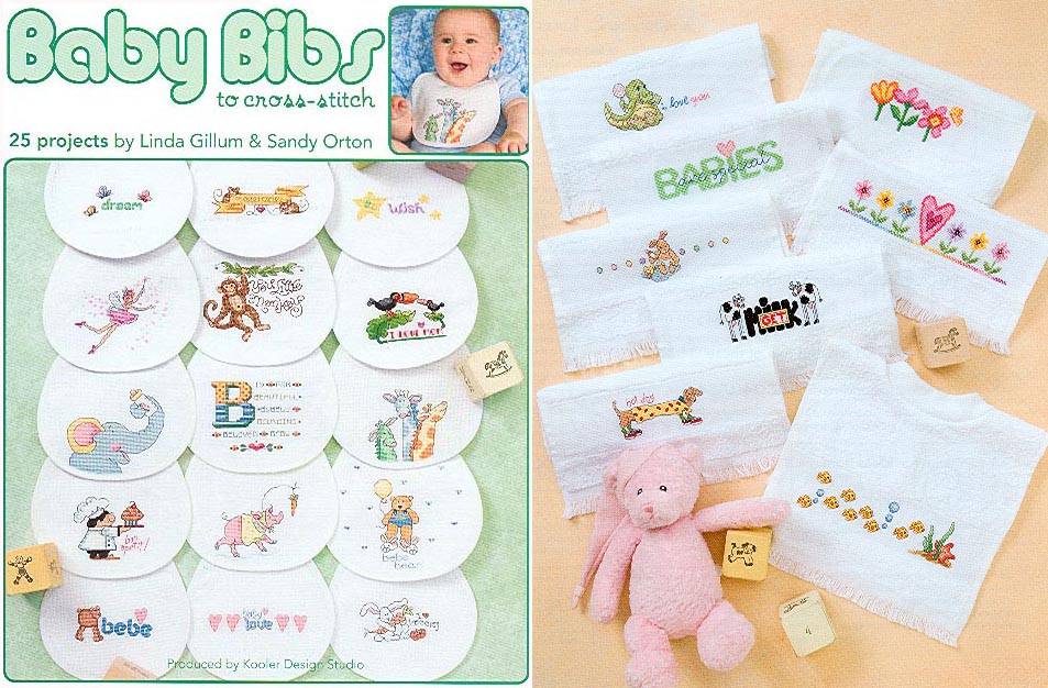 십자수도안책 Leisure Arts/ BABY BIBS-4028