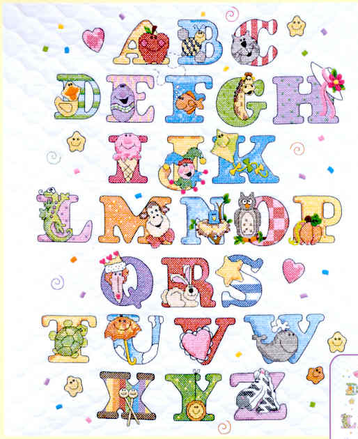 십자수 완성작품-아기이불 BABY ABC/14161