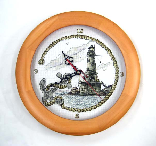 십자수 완성품 시계-320B-ROCK OF AGES LIGHTHOUSE/14169