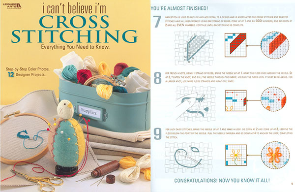 십자수도안책 Leisure Arts/ I CANT BELIEVE I AM CROSS STITCHING(배우기)-4239