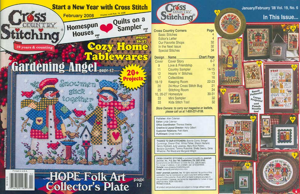 십자수잡지 CROSS COUNTRY STITCHING-2008 FEBRUARY