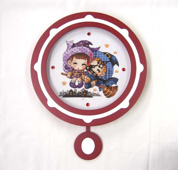 십자수 완성품 시계-340RW추-사랑의 마법사/14491