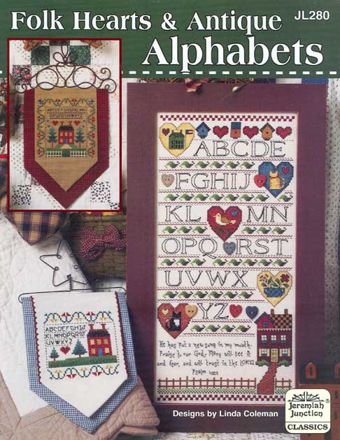 십자수도안책 Jeremiah/ FOLK HEARTS & ANTIQUE ALPHABETS-280