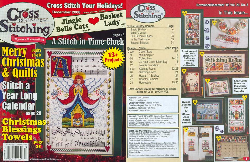 십자수잡지 CROSS COUNTRY STITCHING-2008 DECEMBER