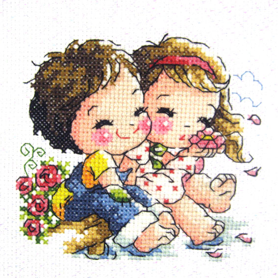 십자수 완성작품(원단상태)-작은쿠션용, 잠시주차쿠션용-하늘빛산책/14717