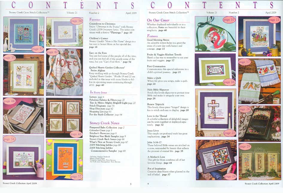 십자수잡지 STONEY CREEK-APRIL 2009