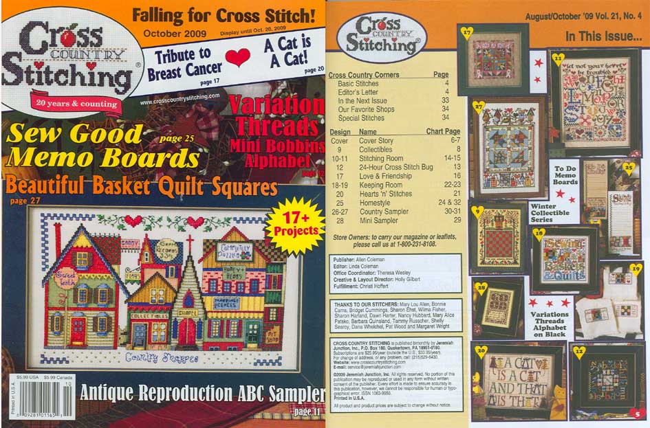 십자수잡지 CROSS COUNTRY STITCHING-2009 OCTOBER