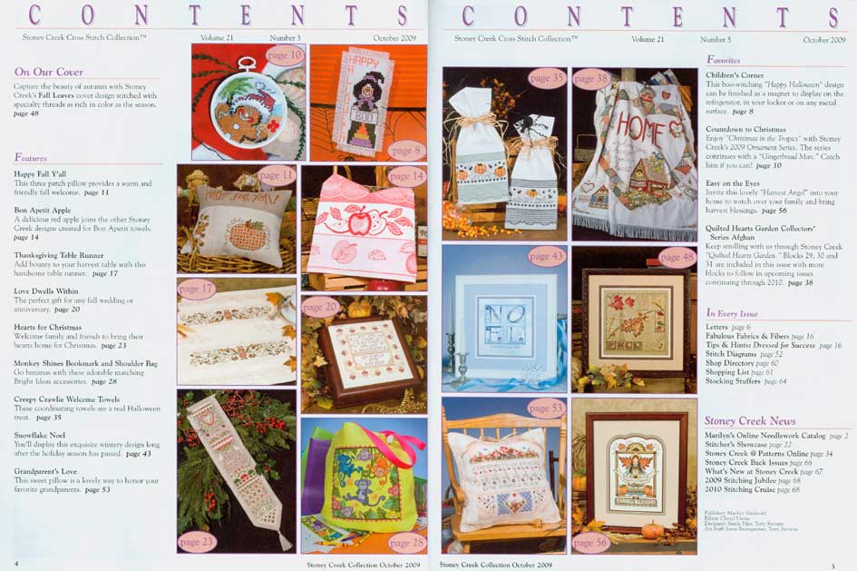 십자수잡지 STONEY CREEK-OCTOBER 2009