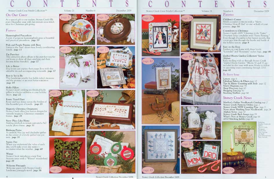 십자수잡지 STONEY CREEK-DECEMBER 2009