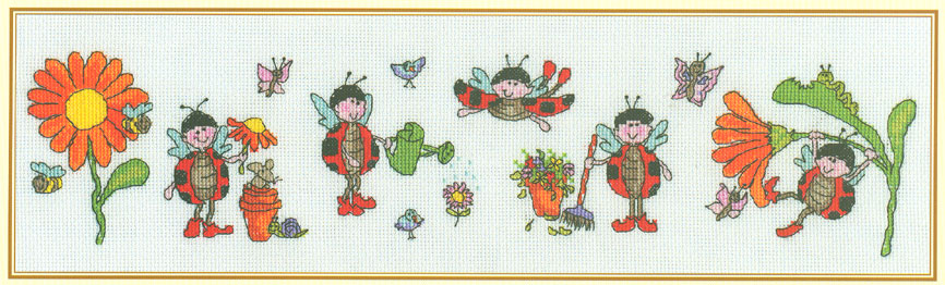 십자수도안책 BothyThreads/ Row of Ladybirds-XRO5(번호없음)