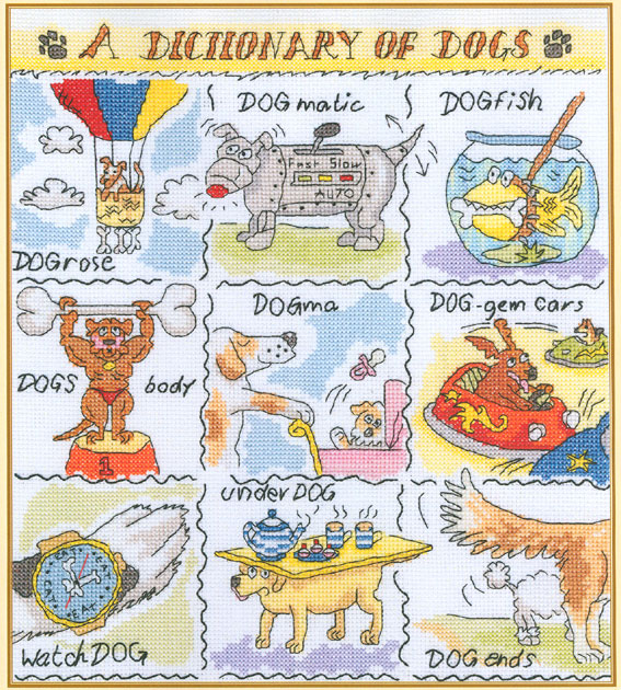 십자수도안책 BothyThreads/ A Dictionary of Dogs(복합사포함)-XDO5(번호없음)