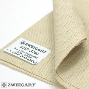 쯔바이 자수원단 16카운트-AIDA-PARCHMENT/3251-3740