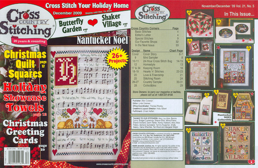십자수잡지 CROSS COUNTRY STITCHING-2009 DECEMBER